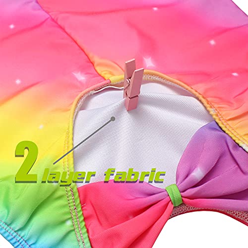Image of MODAFANS Leotards for Girls Gymnastics with Shorts Dance unitards Tumbling Biketards with Hair Scrunchie for3-13T