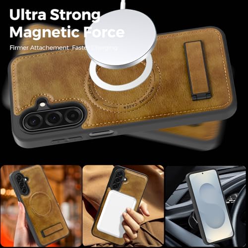 Image of Lunivop for Samsung Galaxy A17 5G Phone Case 6.7 inch PU Leather Brown