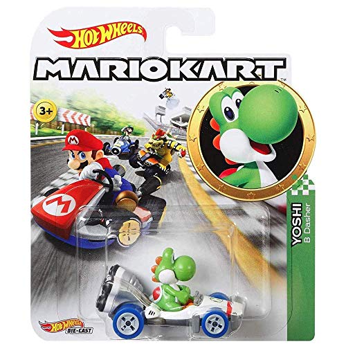 Hot Wheels Yoshi B Dasher Super Mario Kart Character Car Diecast 1:64 Scale