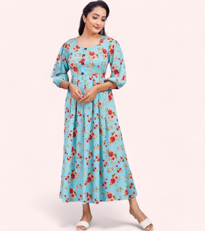 Image of Polyester Floral Regular Women Kurta