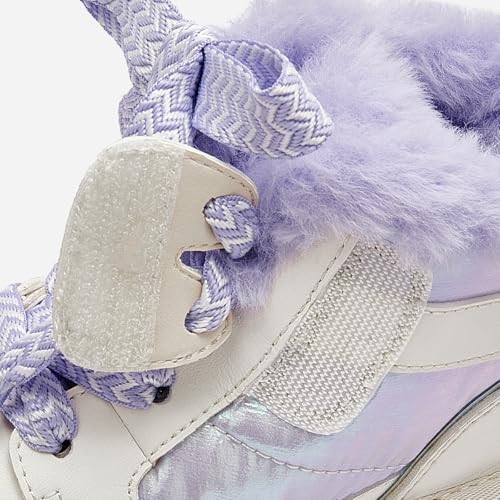 Balabala Little Girls' Fashion Warm Fur Hook and Loop Winter Boots4