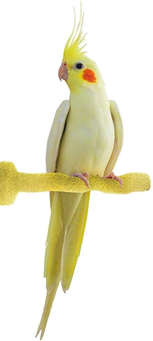 Sweet Feet and Beak Thermal-Lite Natural Patented Perch, X-Small - Yellow- Perfect for Keeping Your Bird's Feet and Beaks Healthy