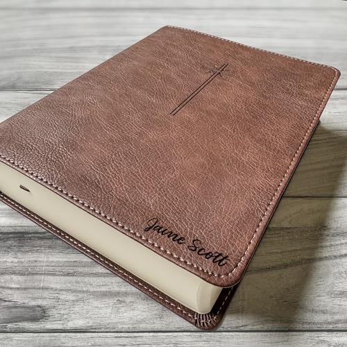 Joy Creative Personalized Niv Journaling Bible, Brown With Large Cross, Option To Customize With Hand Lettered Name On Cover… thumb #2