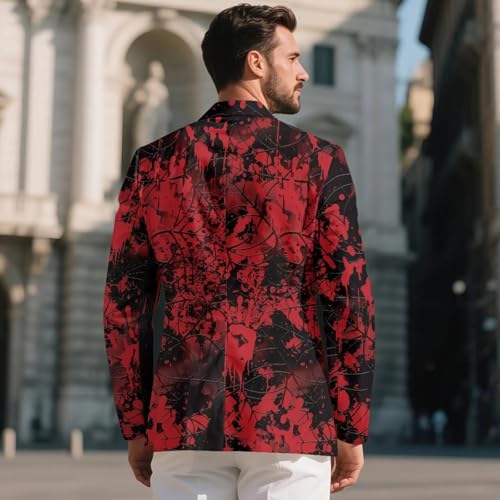 Men’s Halloween Blazer One Button Suit Jacket with Pocket Lightweight Sport Coat with Lining Festival Clothing S-5XL3