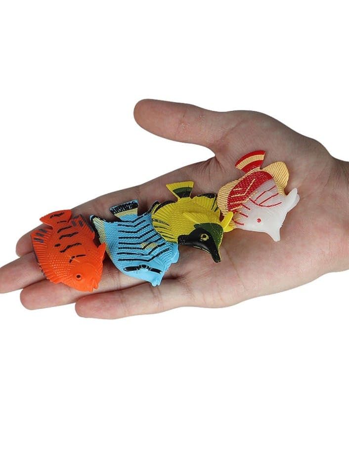 Image of Small Kids Sea & Wild Animal Toys Sets for Fun, Educational, Spark Imagination and Learning (Multi Choice Sets) (COLOURFULL Fishes) 12pcs