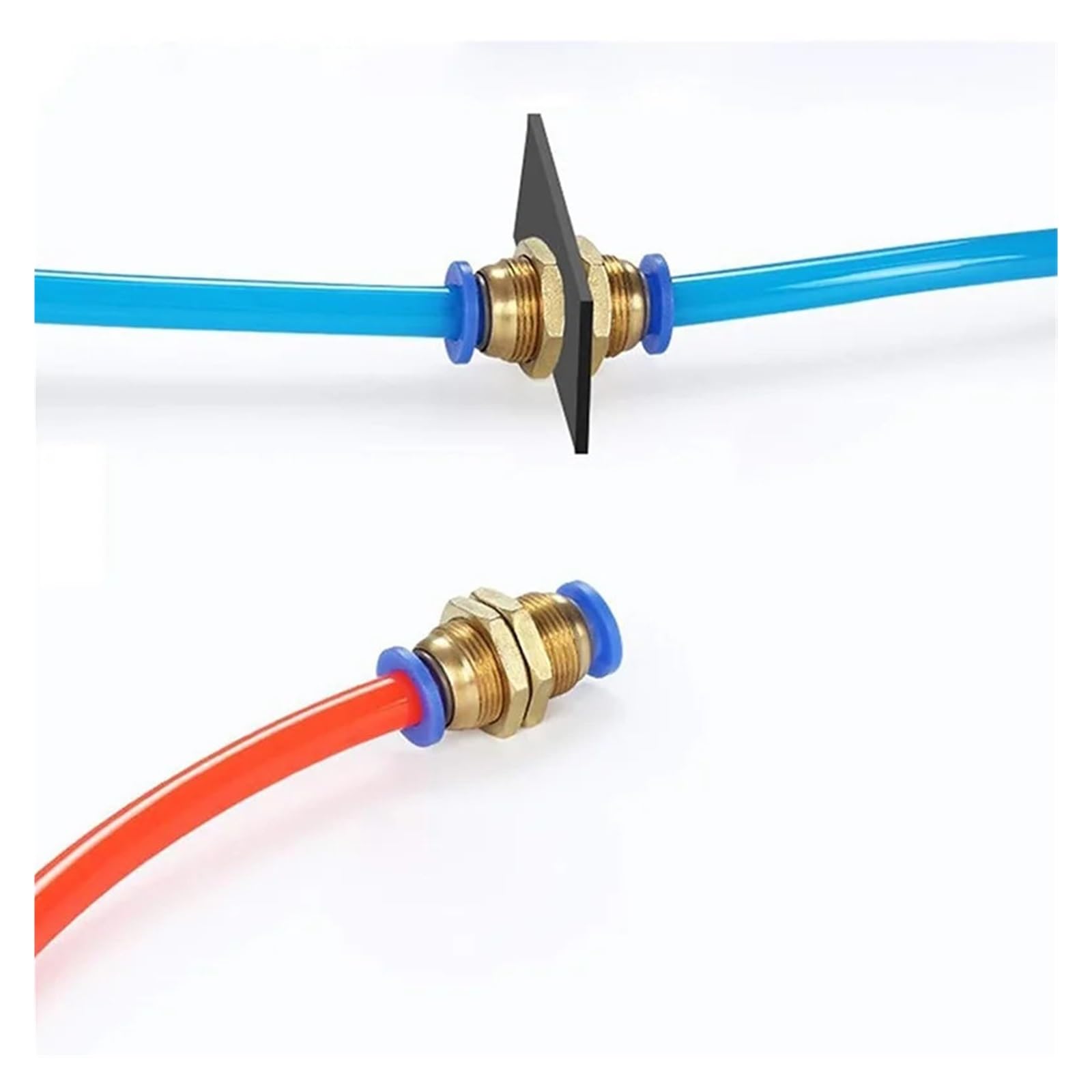 Connettore diretto pneumatico ad aria PM, tubo da 4 mm a 12 mm di diametro esterno, connettore gas a pressione con un pulsante, connettore rapido in ottone (PM4,5 pezzi)