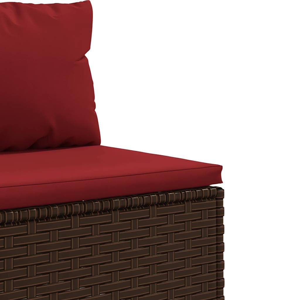vidaXL 6-cz zestaw wypoczynkowy do ogrodu, poduszki, brązowy rattan PE, sofa do ogrodu, wypoczynek ogrodowy, meble wypoczynkowe do ogrodu