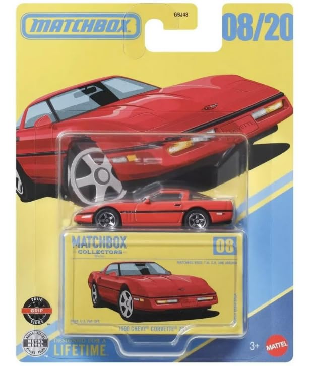 Chevy Corvette ZR1 1990 a escala 1:64 rojo Matchbox miniatura 1