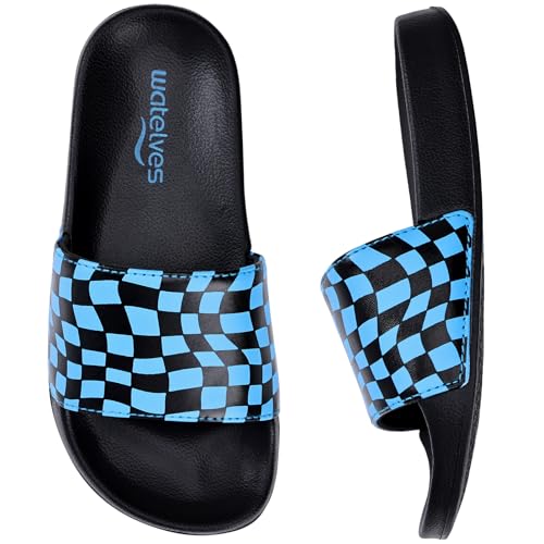 Image of WateLves Girls & Boys Slide Sandals Kids Summer Slippers Slip On for Outdoor Beach Pool Shower (Little Kid /Big Kid)