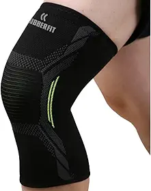 Joelheira de Compressão Profissional Armor para Academia Crossfit Musculação Corrida Bike Volei Basquete - Para proteção e recuperação do joelho (M, Verde), Rubber Fit