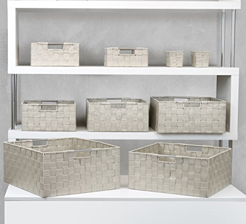 image for Sorbus Storage Box Woven Basket Bin Container Tote Cube Organizer Set 