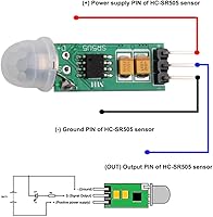 Vista 4 de HC-SR505 Mini sensor de movimiento PIR infrarrojo, módulo de sensores de detección de movimiento humano piroeléctrico micro IR (paquete de 5)