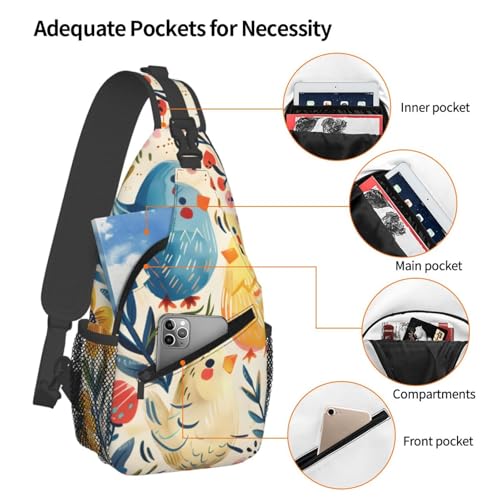 Bolso bandolera con diseño de gallo para mujer y hombre miniatura 4
