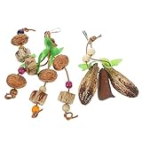 Jouet à mâcher pour oiseaux : le matériau est sûr et léger, ce qui est et pratique pour une utilisation durable.