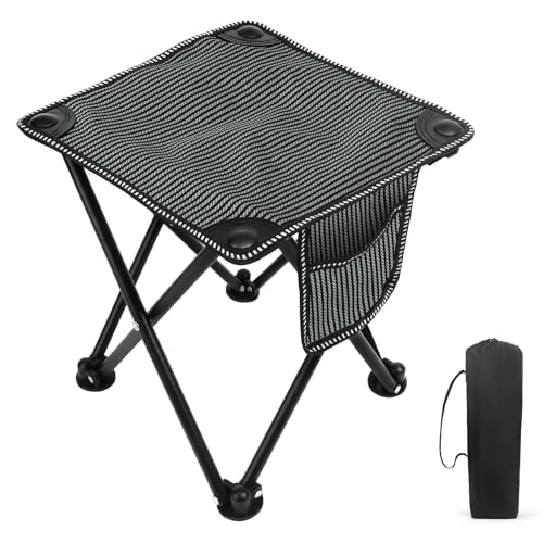 MATEPROX Foldable Camping Stool Lightweight Portable Mini Fishing Seat for Outdoor Sketching Hiking Gardening