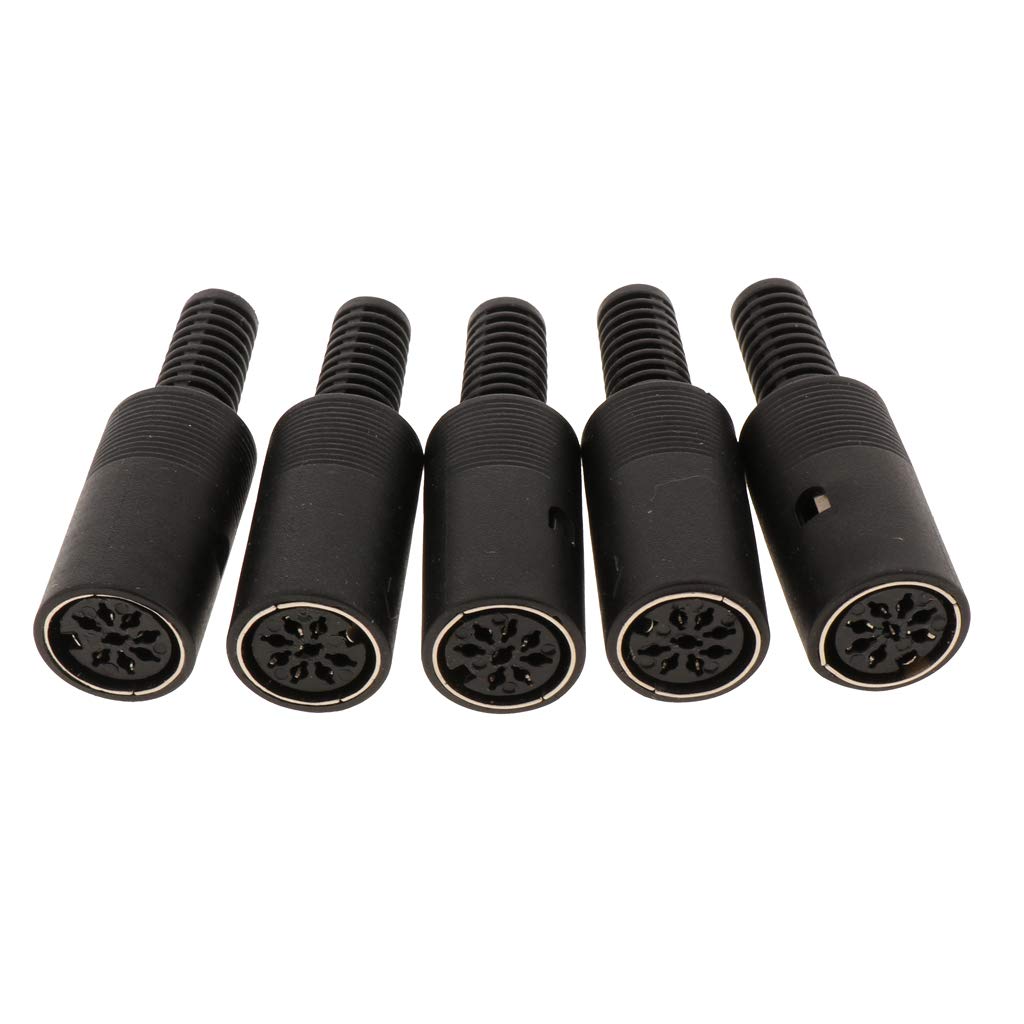 Conector hembra Mini DIN Tipo 6 de repuesto DIY para ratón y teclado Milageto