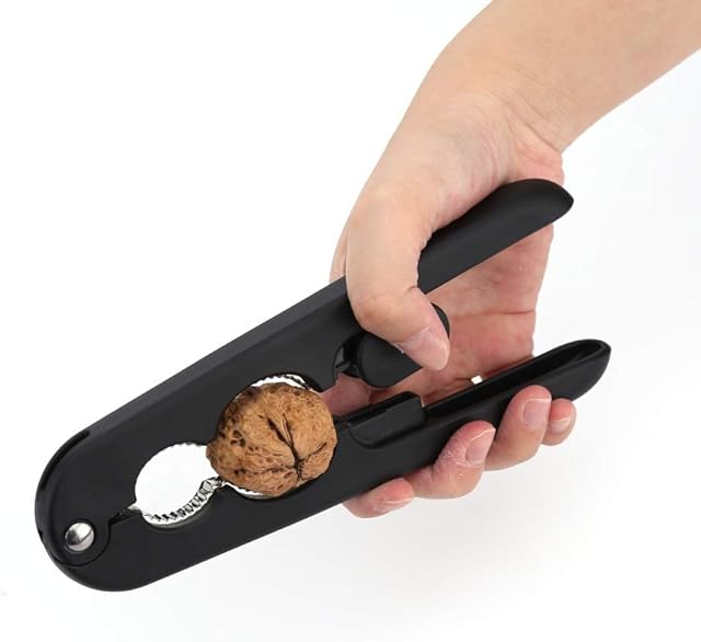 Nut Cracker Walnut Cracker Spring Loaded Nutcracker - Two Size-Pecan Walnut Plier Opener Tool - Locking Mechanism - Easy to Operate-Super Strong Glass Fiber Reinforced Nylon Handle - by KITCHENDAO