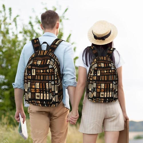 Mochila tribal ligera con compartimento principal negra miniatura 6