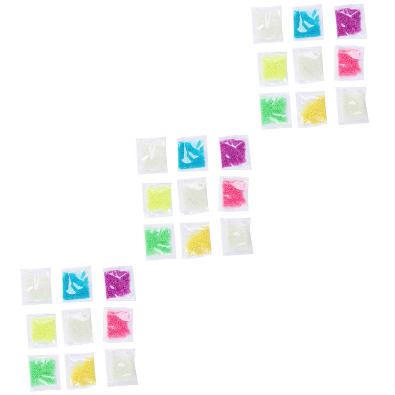 Mipcase 3sets Aquarium Rocks Luminous Powder Fluorescent Decoration 1-5 Hours Dark Glow 9packs*3