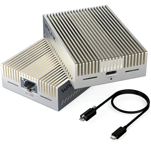 WAVLINK Adaptador Ethernet [1x] 10G para Thunderbolt 3/4/5 y USB4-10GbE RJ45 Adaptador de Red con Chip AQC113-B1, Compatible con MacBook Pro, Windows 11, Linux, ChromeOS, 10G/5G/2.5G