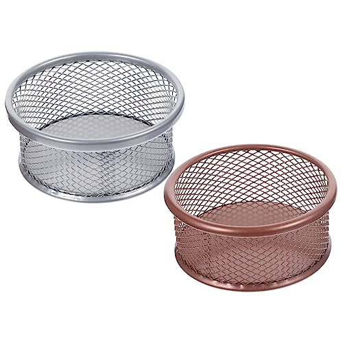 OSALADI 2Pcs Mesh Paperclip Holder and Office Organizers for Paper Clips and Items Storage Containers for Desk Accessories Easy to Clean