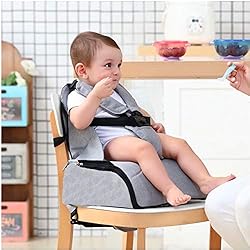 Trona Viaje Bebé Carrefour Babify trona de viaje con almacenamiento 2 en 1 - Soft Grey, 1 Unidad (Paquete de 1)