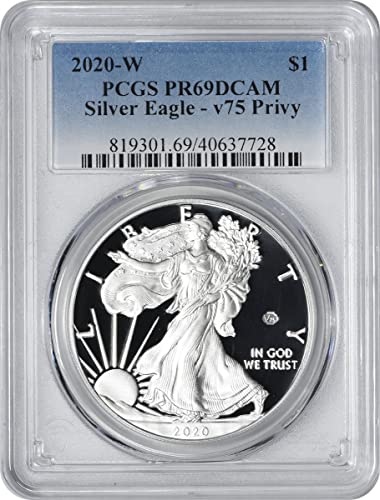 2020 W American Silver Eagle End of World War II v75 Privy Dollar...