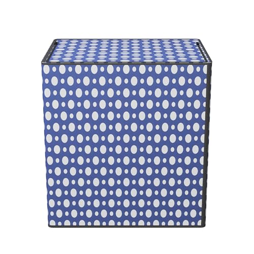Image of Kuber Industries PVC Washing Machine Cover Semi Automatic | Dustproof Washing Machine Cover Top Load - Suitable for 6 Kg, 6.5 Kg, 7 Kg | Dot Print - Blue