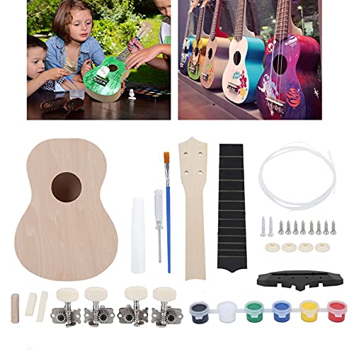 Ukulele Set 21 Pouces Bricolage Tilleul Léger Peinture Cadeau Fait Main Enfants Petits Jouets Léger, Sûr, Portable - Les Beatles, Paul McCartney, John Lennon, RIngo Starr, George Harrison Ukulele Set 21 Pouces Bricolage Tilleul Léger Peinture Cadeau Fait Main Enfants Petits Jouets Léger, Sûr, Portable – Image 5