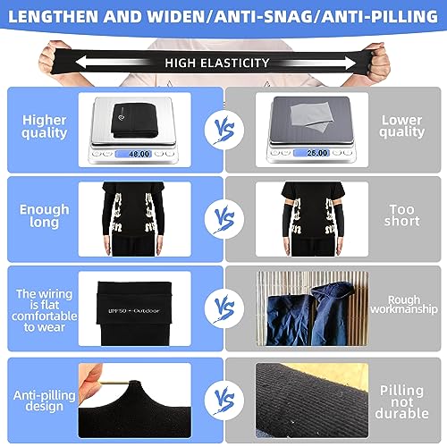 Image of BHYTAKI UV Sun Protection Arm Sleeves, UPF 50 Sports Cooling Arm Compression Sleeves for Men Women Teenager