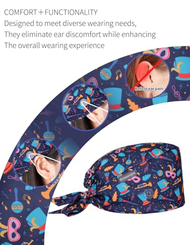 Image of Kousenpu Scrub Caps for Men, Adjustable Surgical Cap, Breathable Medical Hat for Doctors, Nurses & Healthcare Professionals