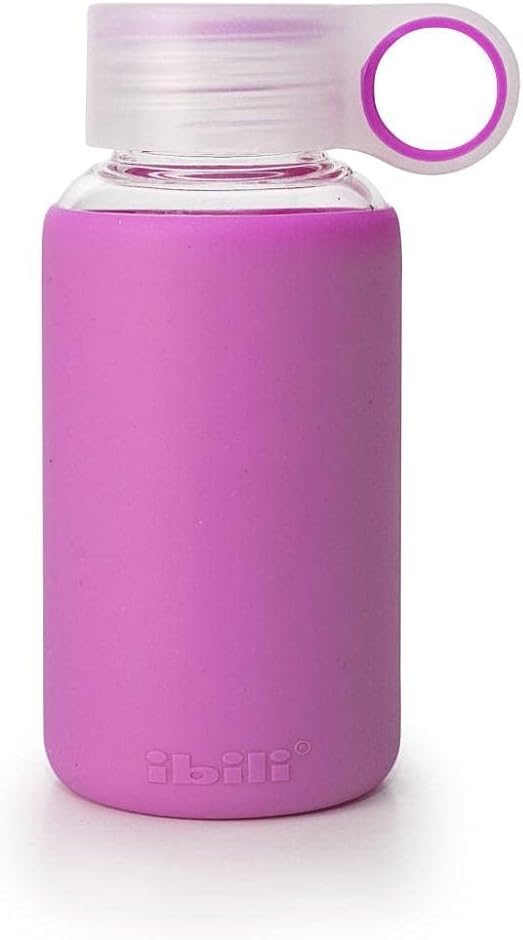 IBILI - Borosilicate Glass Bottle Kid Grey 200ml Reusable Protection Against Impact