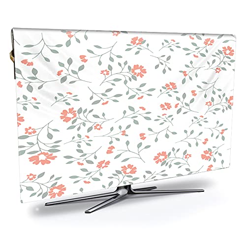 Funda TV Exterior,Funda para Televisor Impresión televisiva impermeable, a prueba de aceite y cubierta, impresión lujo, resistente a la intemperie protección plasma TV(Khaki,52inch)
