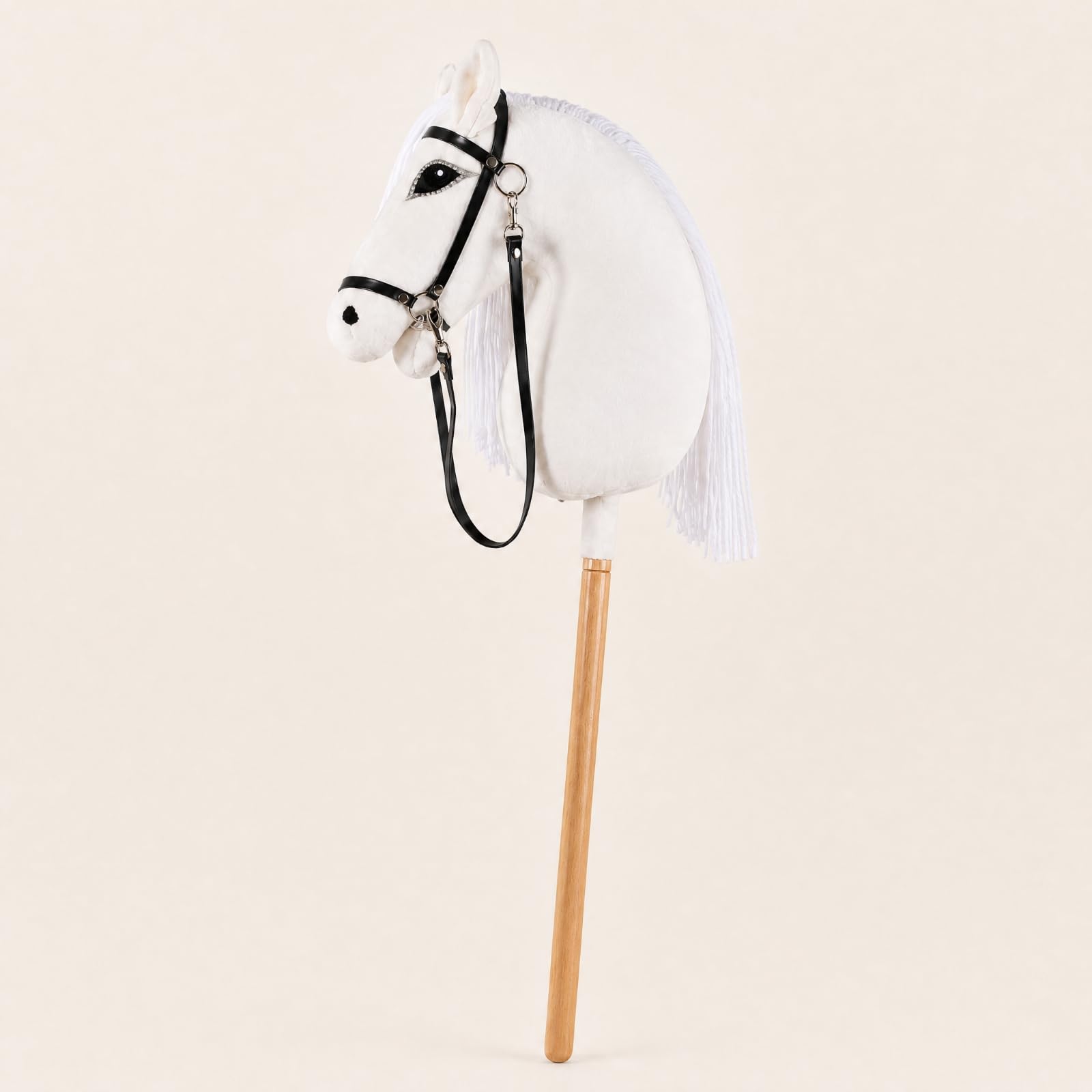 a Bastone con Manico in Legno Adatto Ai Bambini con Bastone in Legno Criniera Folta Hobby Horse per Gioco All'aperto