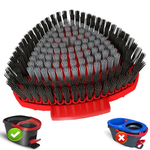 Bublador Scrubber Mop Replace Head Compatible with O Cedar EasyWring 1 Tank Spin Replacements Heads Scrub Brush Attachment for Bathroom Kitchen and Various of Hard Floors