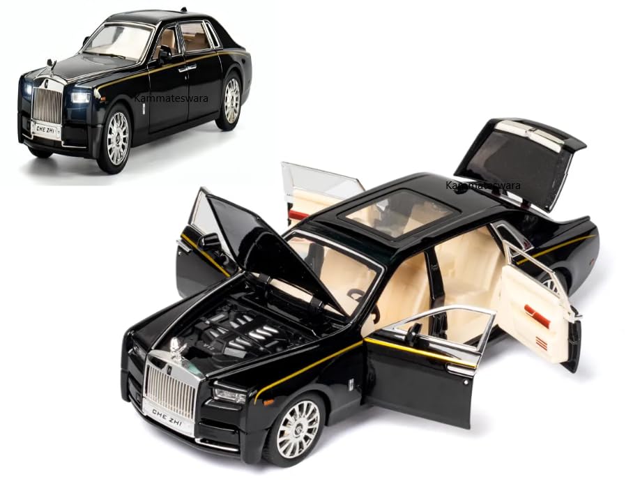 Image of Kammateswara Kids die cast car 1:32 Scale Model Metal Pullback Toy car with Openable Doors & Light Music(Random Color as per Stock) (Rolls-Royce)