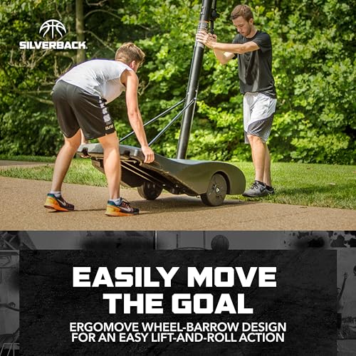 Silverback NXT Portable Adjustable 10ft Outdoor Basketball Hoop - 50" and 54" Basketball Goal Backboard Available - Assembles in 90 Minutes4