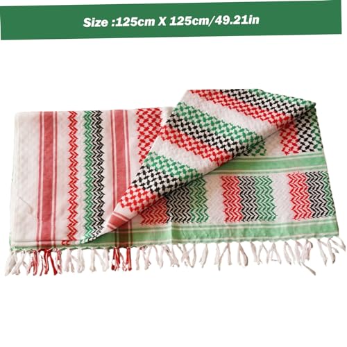 Palestinian Scarf Palestine Scarf 49X49In Polyester Keffiyeh With Tassel Colorful Arab Scarf Ethnic Printed Palestine Keffiyeh For Daily Wearing4