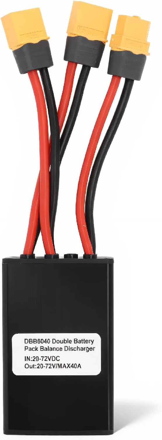 Double Battery Discharge Converter 40A Module with Parallel Power Supply Current Increase Function for Electric Bicycles Supporting Two Pack Packs Simultaneously 20V 72V