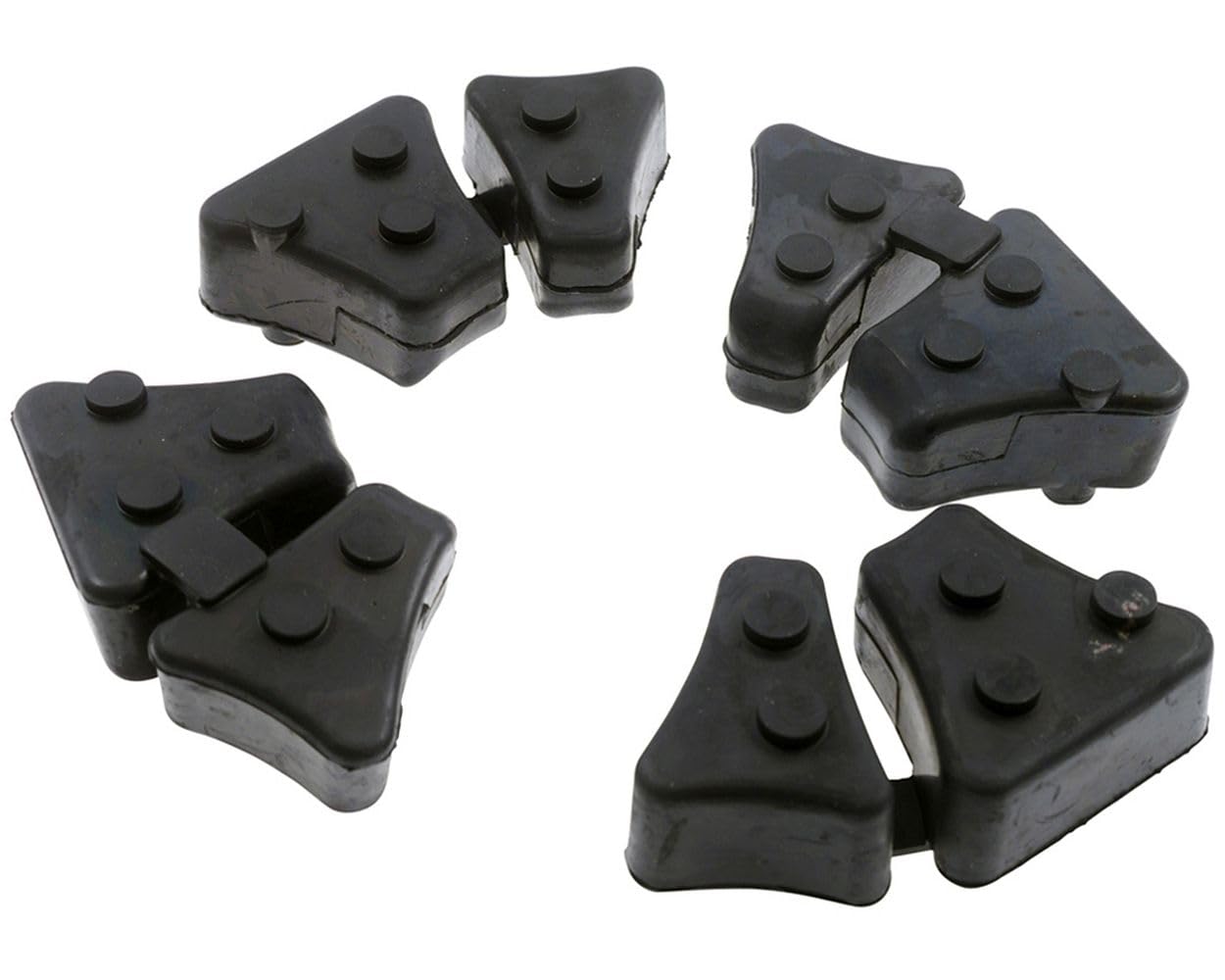 Set di ammortizzatori posteriori per Yamaha MT-03 XT 600 660 XTZ XV 125 250 XVS 250 – 4 pezzi – gomma nera – migliora il comfort di avviamento e cambio marcia – sostituzione per ammortizzatori usurati