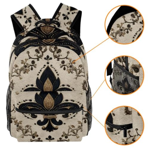 Mochila escolar impermeable con textura abstracta multicolor de 29.4x20x40cm 3