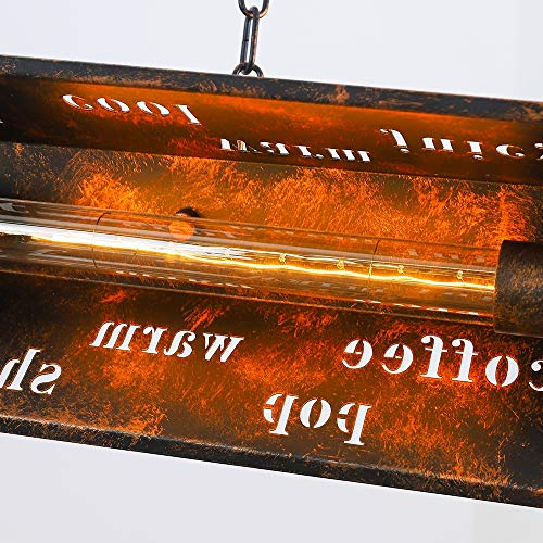 Lustre rétro E27 suspension industrielle métal plafonnier noir