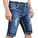 Skylinewears Men's Denim Shorts Casual Distressed Stretchy Ripped Jeans Fit Summer Classic Stright Short Jeans N-Blue 32
