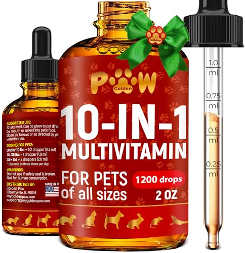 Cat Multivitamin B, C, & D3 – Liquid 10 In 1 Multivitamin For Dogs – Dog Vitamins And...