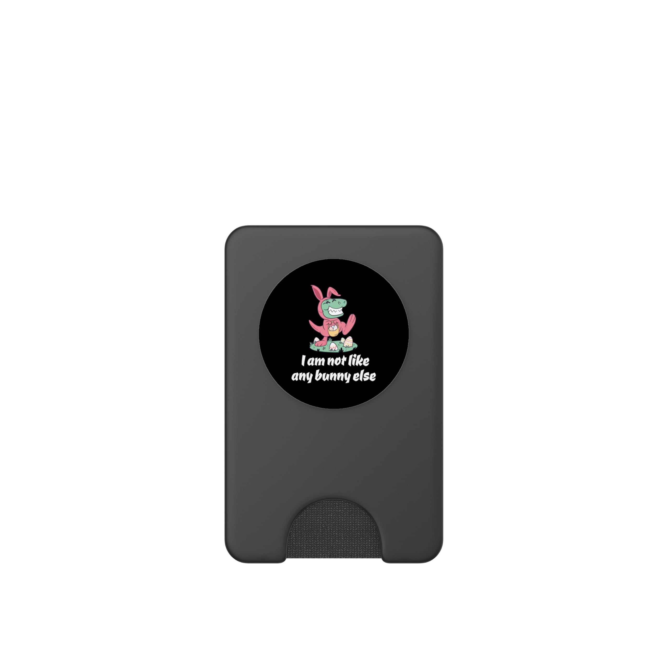 Not like the other T-Rex is looking for Easter eggs Easter bunny PopSockets PopWallet for MagSafe, Black - Image 2