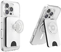 Vista 20 de PopSockets - Cartera de teléfono con agarre extensible para teléfono, tarjetero para teléfono - blanco y negro