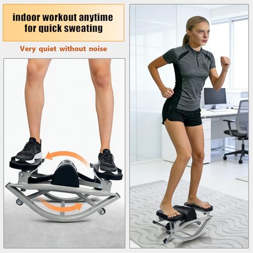 Image of Rock Stepper Side to Side,Rock Stepper,Rock Stepper Machine for Exercise at Home- with Digital Display,Fitness Stepper for Arms,Legs & Glutes,Rock Stepper for Home,Apartment and Office