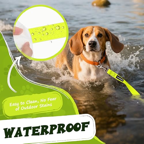 Looxmeer Wasserdicht Schleppleine für Hunde, 3m 5m 7m 10m 15m 20m Biothane Schleppleine mit Robusterem Karabiner, Wasserfest Hundeleine Laufleine für Große bis Kleine Hunde, Reißfeste Trainingsleine