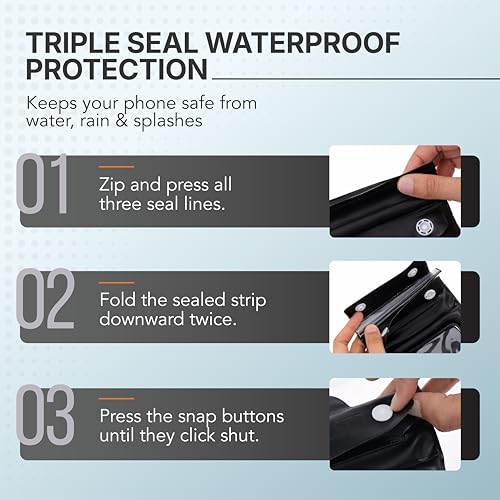 Image of Robustt Floating Waterproof Mobile Pouch with Neck Lanyard | Air Cushion Float Protection & Touch Screen Compatible | Fits Smartphones Upto 7 Inch | Triple Seal Waterproof Cover for Beach, Rain, Pool