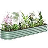 MATÉRIAU RÉSISTANT : Contrairement au bois, cette jardinière d'extérieur est fabriquée en acier coloré d'une épaisseur de 0,6 mm qui ne se déforme pas. Convient à une installation en extérieur ou en intérieur type serre, tunnel, etc.